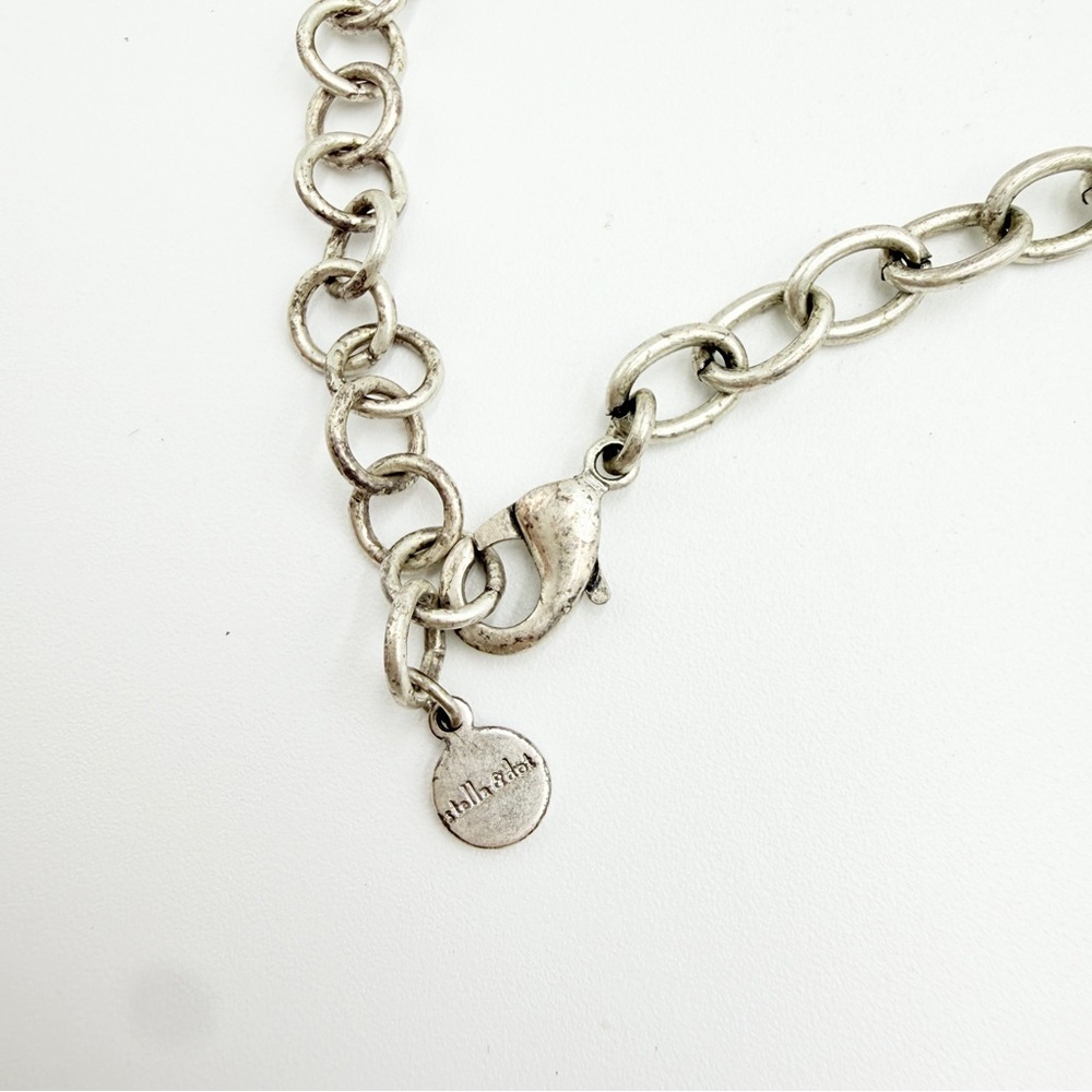 Stella & Dot Elodie Silvertone Floral Statement Necklace Rhinestone - Picture 7 of 10